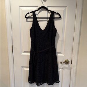 ANN TAYLOR LOFT Black Lace Sleeveless Dress NWT